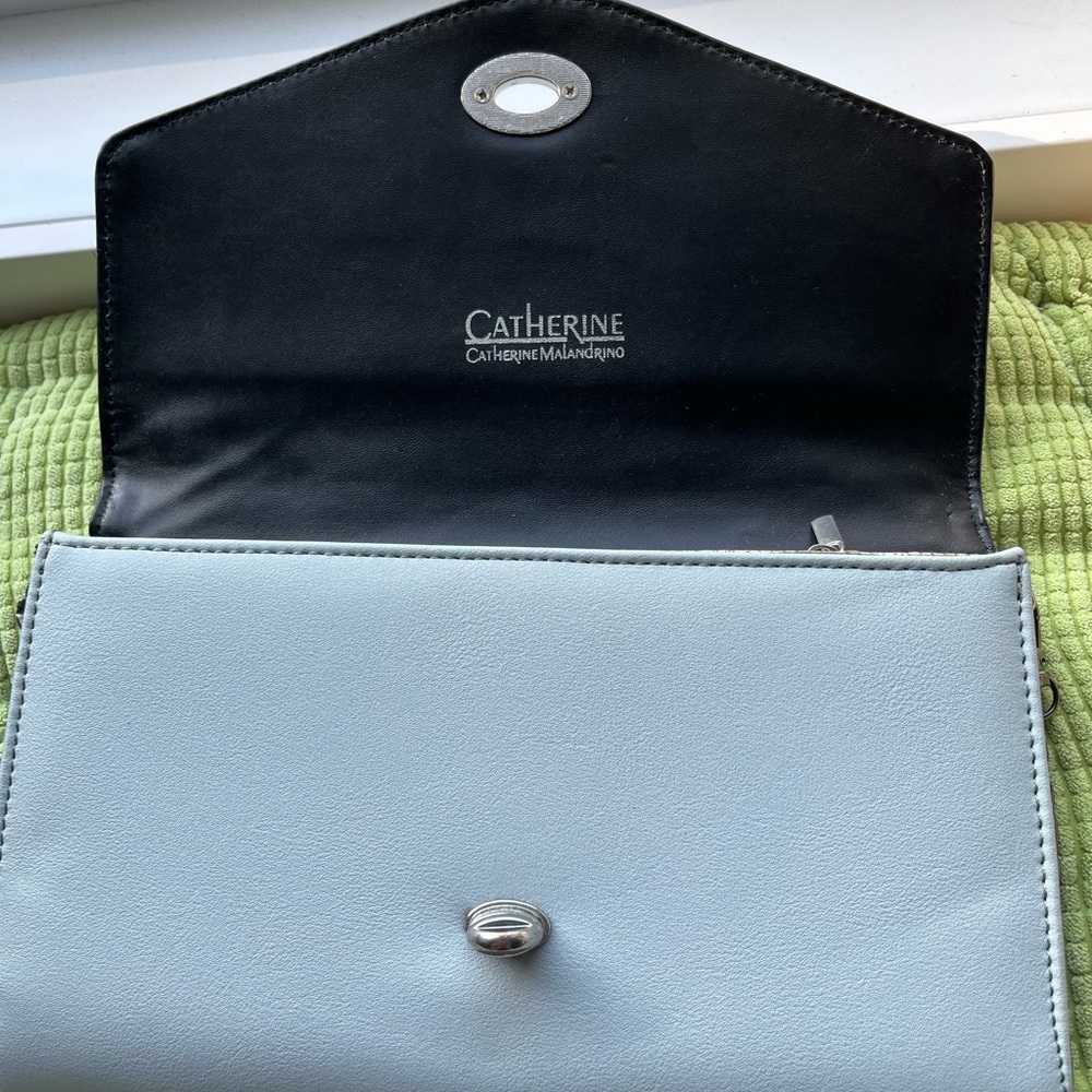 Catherine Malandrino Light Blue Floral Studded Crossbody Bag - Picture 4 of 6